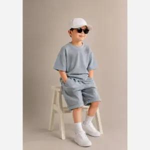 خرید اینترنتی قیمت ست بلوز و شلوارک بچگانه طرح زاپ دار نخ و پنبه نرم و سبک مناسب 1 تا 7 سال
