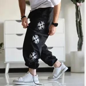 خرید اینترنتی قیمت شلوار اسلش بگ کروم هارتز رنگ مشکی جنس گلکسی اسپان سایز XXL و XXXL