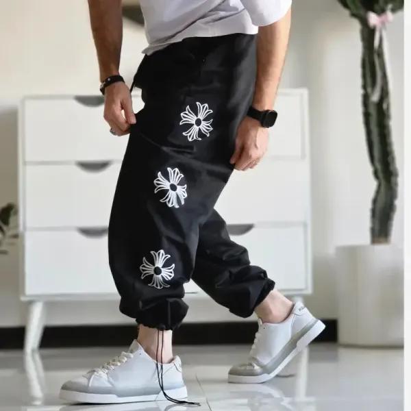 شلوار اسلش بگ کروم هارتز رنگ مشکی جنس گلکسی اسپان سایز XXL و XXXL