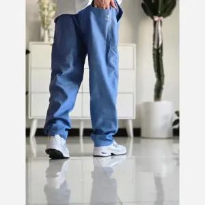 خرید اینترنتی قیمت شلوار مام فیت پارچه بنگال کمرکش زنانه و مردانه در رنگبندی متنوع سایز XL و XXL