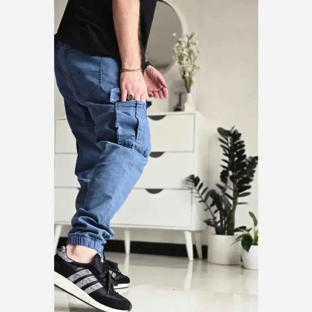 خرید اینترنتی قیمت شلوار شش جیب مردانه پارچه نیل سایز 50 تا 60 رنگ طوسی مشکی سبز