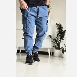 خرید اینترنتی قیمت شلوار شش جیب مردانه پارچه نیل سایز 50 تا 60 رنگ طوسی مشکی سبز