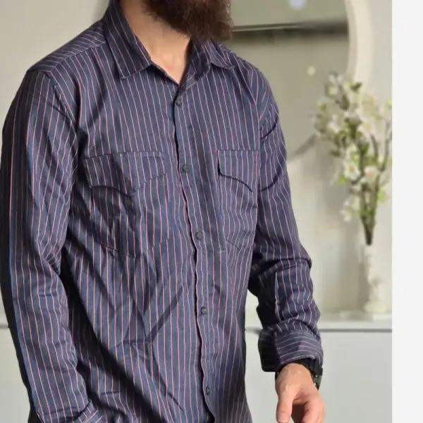 پیراهن لی کاغذی آستین بلند مردانه طرح دیپلمات تمام کش سایز M تا XXL