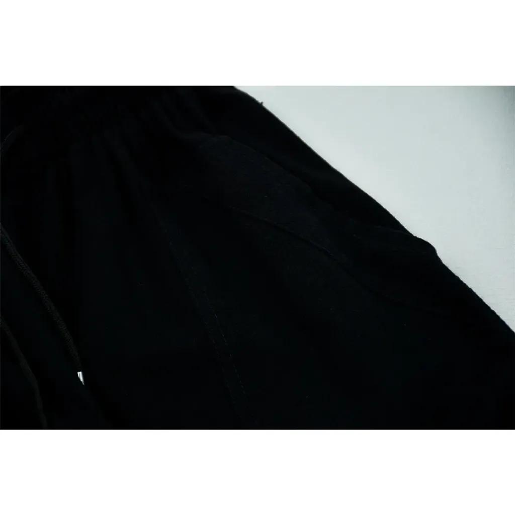 خرید اینترنتی قیمت شلوار مردانه راسته لنین مشکی ساده کمر کش