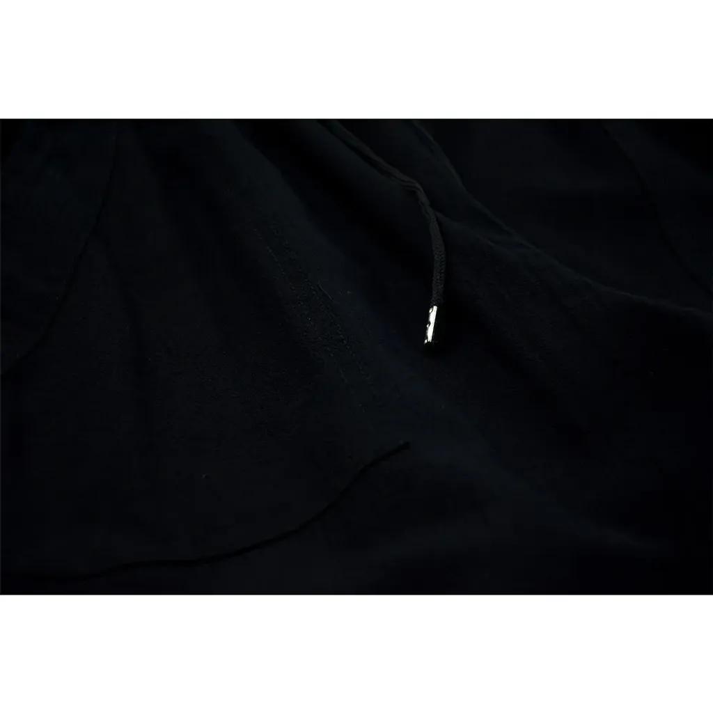 خرید اینترنتی قیمت شلوار مردانه راسته لنین مشکی ساده کمر کش
