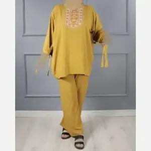 خرید اینترنتی قیمت بلوز شلوار زنانه طرح آیدا فری سایز