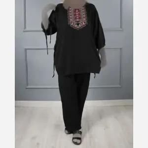 بلوز شلوار زنانه طرح آیدا فری سایز