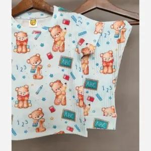 خرید اینترنتی قیمت ست تیشرت و شلوار پسرانه جنس نخ پنبه ریلی سایز 35 تا 55
