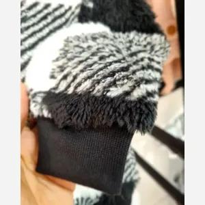 خرید اینترنتی قیمت ست هودی شلوار تدی بچگانه وارداتی مناسب 6 ماه تا 2 سال رنگ سفید مشکی