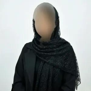 شال گیپور زنانه مشکی کد 10369 ابعاد 67 در 198 سانتیمتر