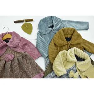 خرید اینترنتی قیمت ست کت و سارافون دخترانه پاپیونی جنس شانتون و پولیشی کد 10875