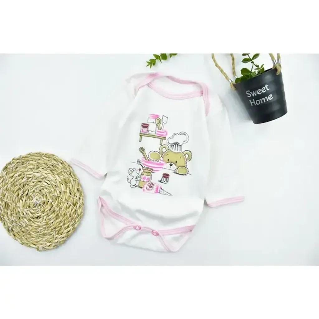 خرید اینترنتی قیمت ست بلوز شلوار نوزادی دخترانه طرح تدی پنبه ای