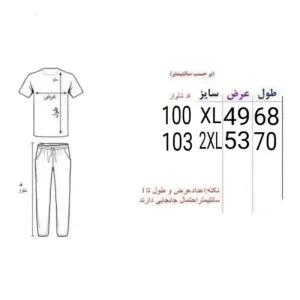 خرید اینترنتی قیمت ست پولوشرت و شلوار مردانه مدل یقه فرنچ دو دکمه رنگ آبی یخی نخ پنبه ملانژ