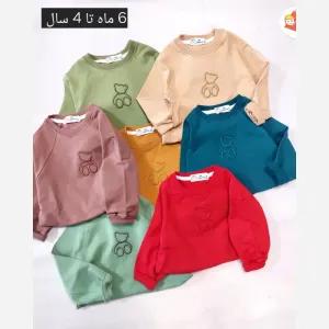 بلوز دورس تدی بچه گانه جنس پنبه ای مناسب 6 ماه تا 4 سال