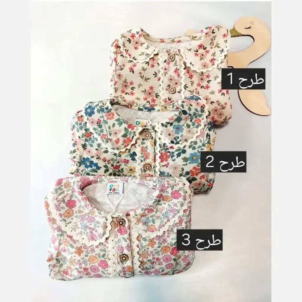 خرید اینترنتی قیمت پیراهن دخترانه لینن وارداتی طرح گل مناسب 2 تا 8 سال
