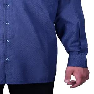 خرید اینترنتی قیمت پیراهن مردانه آستین بلند تترون چهارخانه دو جیب مدل رگولار فیت