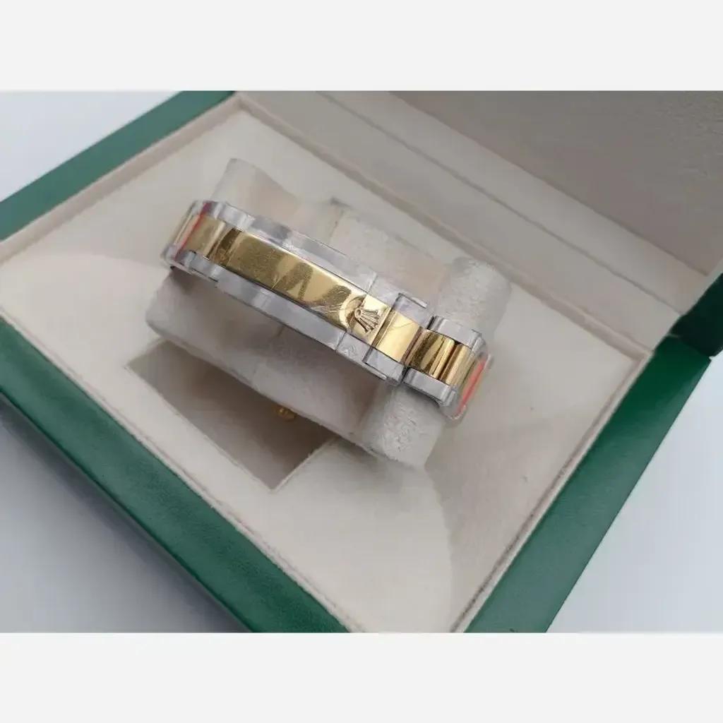 خرید اینترنتی قیمت ساعت مچی مردانه رولکس دیتونا دورنگ طلایی صفحه آبی با موتور ژاپن و کرنوگراف فعال