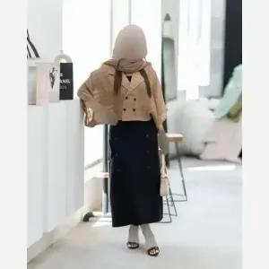 ست کراپ و دامن کوکدوزی روشناناز سایز بزرگ 38 تا 54