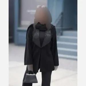خرید اینترنتی قیمت کت مدل پرستو کرپ لمه و ابریشم ژاکارد مشکی سایز 40 تا 48