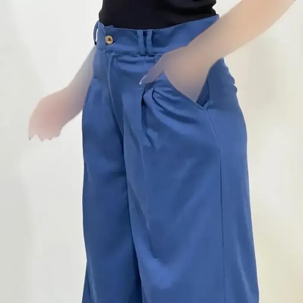 خرید اینترنتی قیمت شلوار بگ پیله دار زنانه کد 1398 جنس سیلک مودال سایز 1 و 2