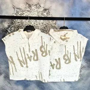 خرید اینترنتی قیمت وست کلاهدار بچگانه و زنانه تک پنبه ترک تابستانه نازک 3 تا 14 سال