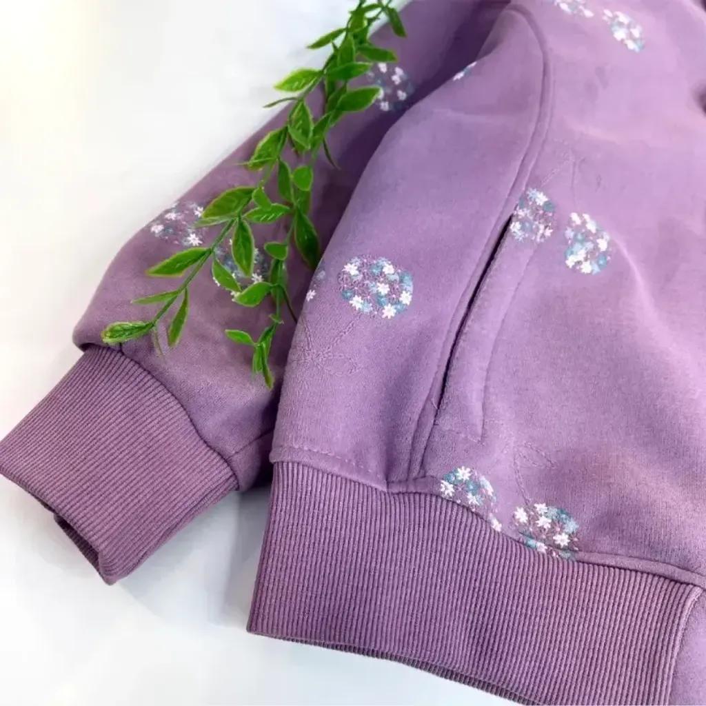 خرید اینترنتی قیمت سوییشرت پاییزه بچگانه دخترانه طرح گیلاسی دورس ترک مناسب 7 تا 12 سال