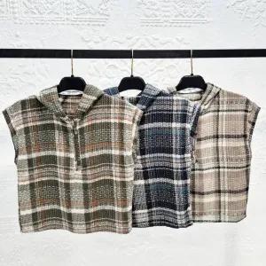 خرید اینترنتی قیمت وست کلاهدار بچگانه و زنانه کنفی ترک تابستانه خنک سایز 3 تا 14 سال