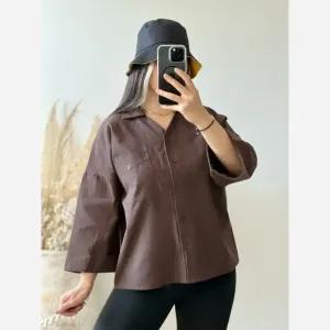 خرید اینترنتی قیمت شومیز باکسی لینن وارداتی درجه یک زنانه و نوجوان فری سایز