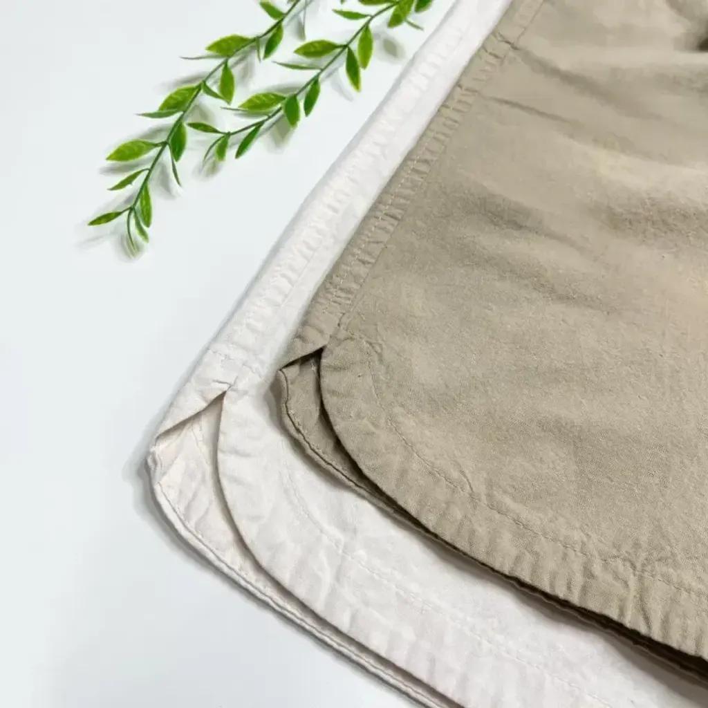 خرید اینترنتی قیمت ست تاپ و شلوار واید دخترانه لینن آستین حلقه ای دو تیکه