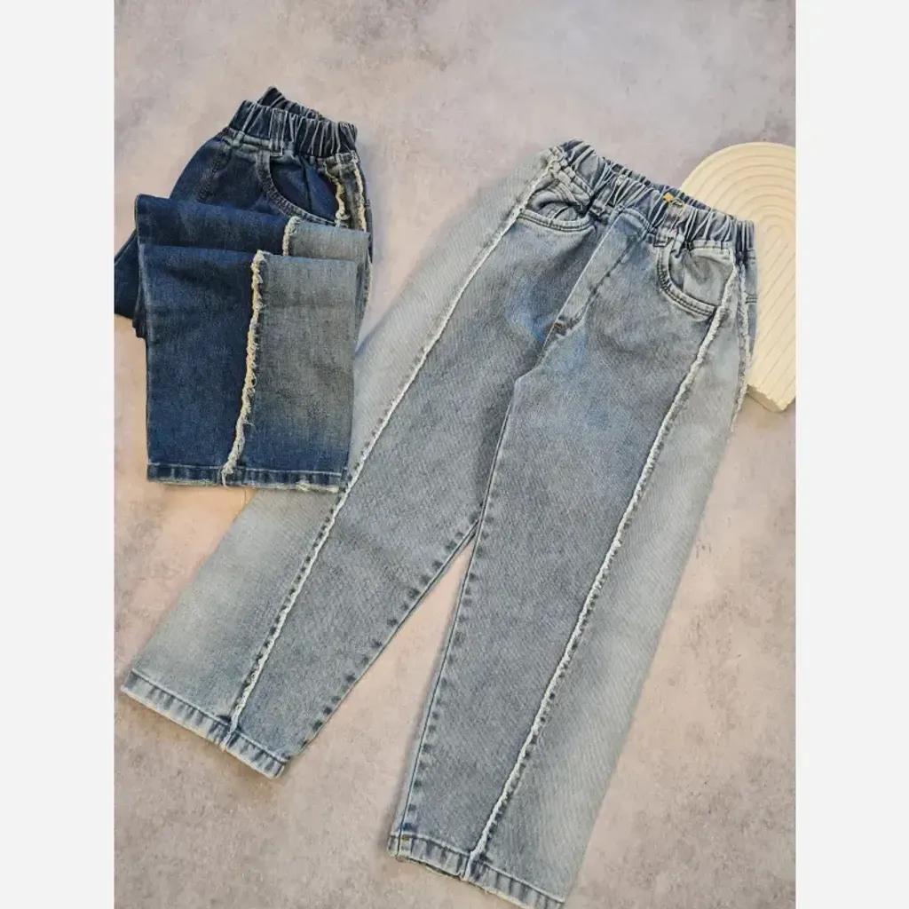 خرید اینترنتی قیمت ست پاییزه بچگانه بلوز دورس و شلوار جین بگ سایز 50 تا 65