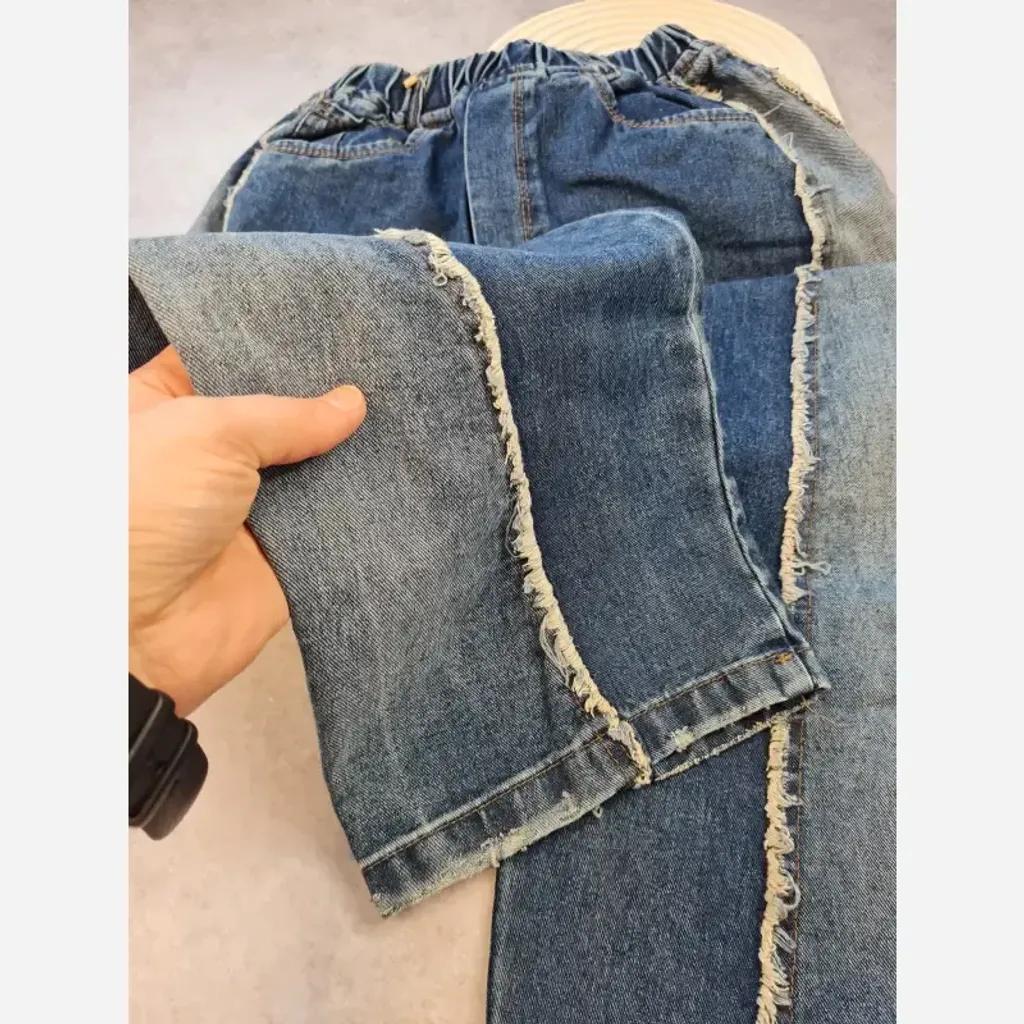 خرید اینترنتی قیمت ست پاییزه بچگانه بلوز دورس و شلوار جین بگ سایز 50 تا 65