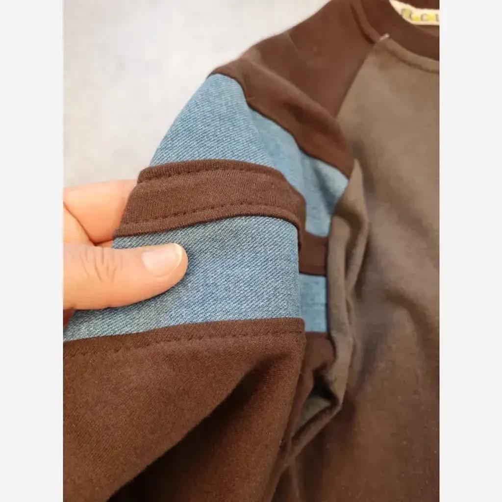 خرید اینترنتی قیمت ست پاییزه بچگانه بلوز دورس و شلوار جین بگ سایز 50 تا 65