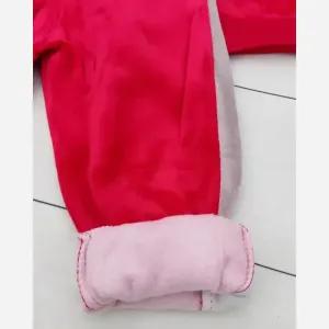 خرید اینترنتی قیمت ست بلوز و شلوار مخمل بچگانه طرح زنبوری تو کرک و گرم وارداتی
