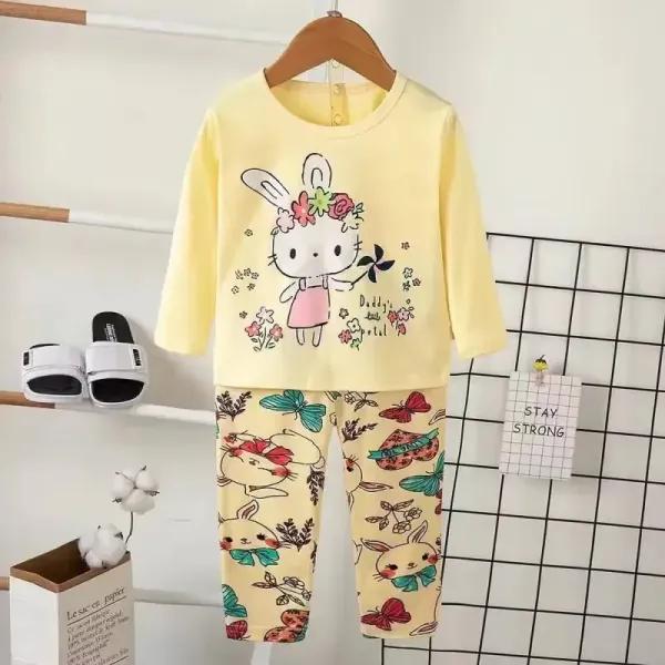 ست بلوز و شلوار بچگانه طرح خرگوشی نخ پنبه وارداتی