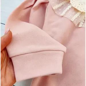 خرید اینترنتی قیمت کت دخترانه مجلسی وارداتی جنس دورس یقه گیپور و خامه دوزی شده مناسب 4 تا 12 سال