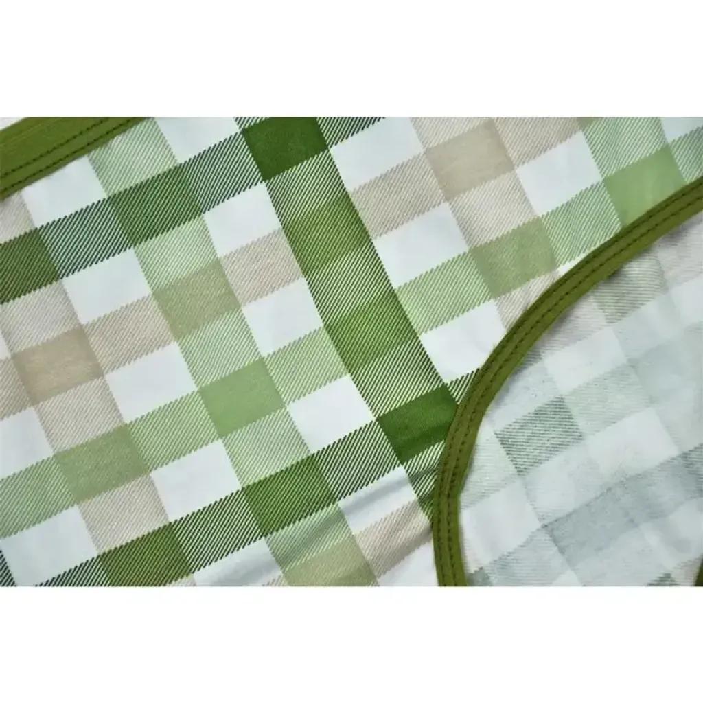 خرید اینترنتی قیمت شورت زنانه نخی چهارخانه رنگ سبز سایز 2XL