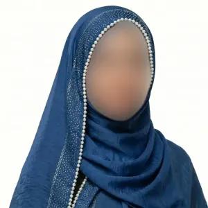 خرید اینترنتی قیمت شال مرواریدی زنانه جنس ساتن گلکسی ابعاد 182 در 73 سانتیمتر