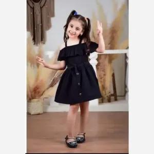 ست تاپ و دامن دخترانه کرپ الیزه و کتان نخ سایز 50