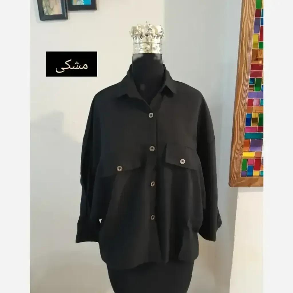 خرید اینترنتی قیمت مانتو پانچ کوتاه اسپرت دانشجویی قواره دار جنس لینن