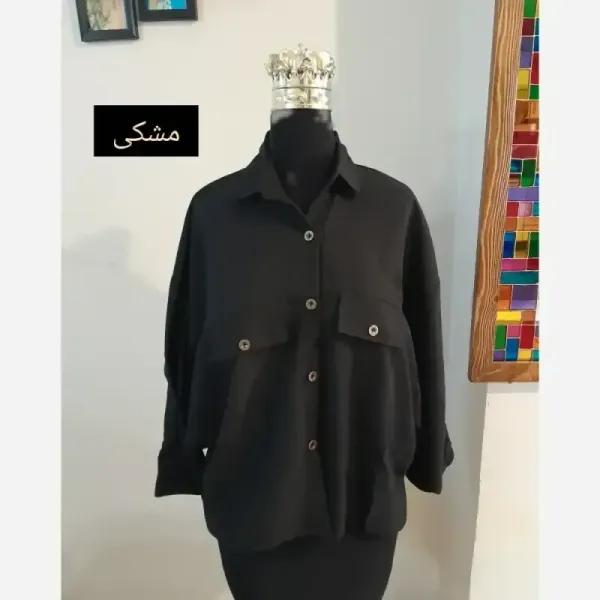 مانتو پانچ کوتاه اسپرت دانشجویی قواره دار جنس لینن