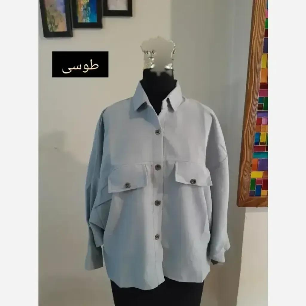 خرید اینترنتی قیمت مانتو پانچ کوتاه اسپرت دانشجویی قواره دار جنس لینن