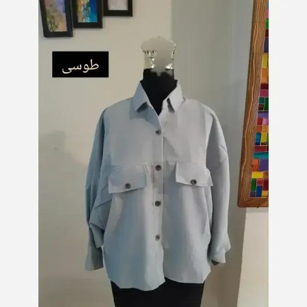 مانتو پانچ کوتاه اسپرت دانشجویی قواره دار جنس لینن