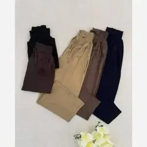 خرید اینترنتی قیمت شلوار بگ زنانه نخی صوفیا قد 100 سانت