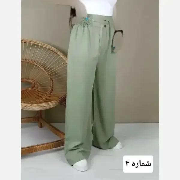 شلوار بگ نخی برماندو قد 107 سانت