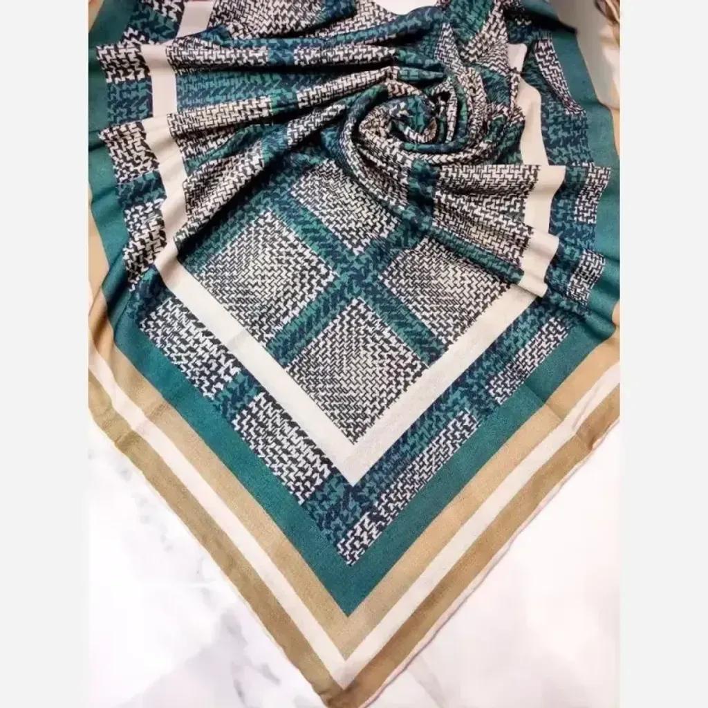 خرید اینترنتی قیمت روسری مجلسی زنانه قواره 140 نخی دست دوز