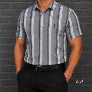 خرید اینترنتی قیمت پیراهن آستین کوتاه مردانه کنفی بدون جیب مناسب جوانان و بزرگسالان رنگ ثابت
