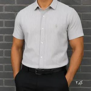 خرید اینترنتی قیمت پیراهن آستین کوتاه مردانه کنفی بدون جیب مناسب جوانان و بزرگسالان رنگ ثابت
