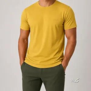 خرید اینترنتی قیمت تیشرت مردانه بیسیک نخ پنبه ساده تابستانه در 16 رنگ سایز لارج تا چهار ایکس لارج
