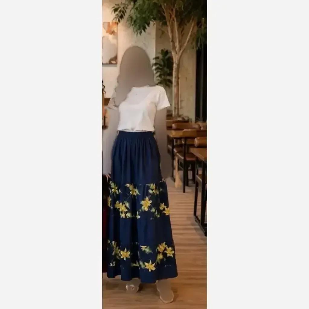 خرید اینترنتی قیمت دامن نخی زنانه فری سایز جنس ململ قد 100