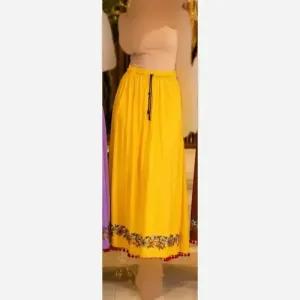 خرید اینترنتی قیمت دامن نخی گلدوزی شده ساحلی فری سایز قد 100